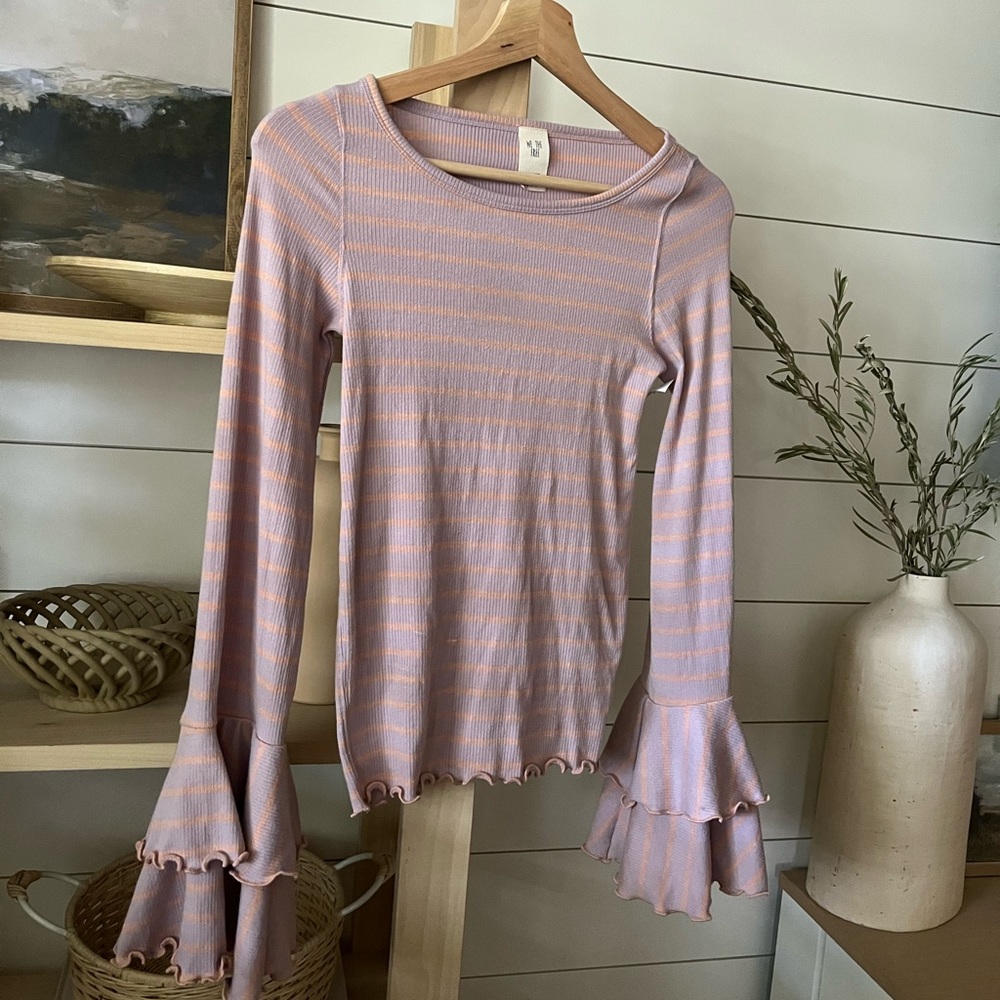 We The Free flounce sleeve top